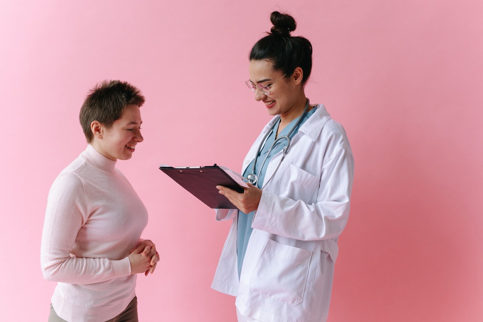 Doctor consulting with a patient about flu symptoms and treatment options