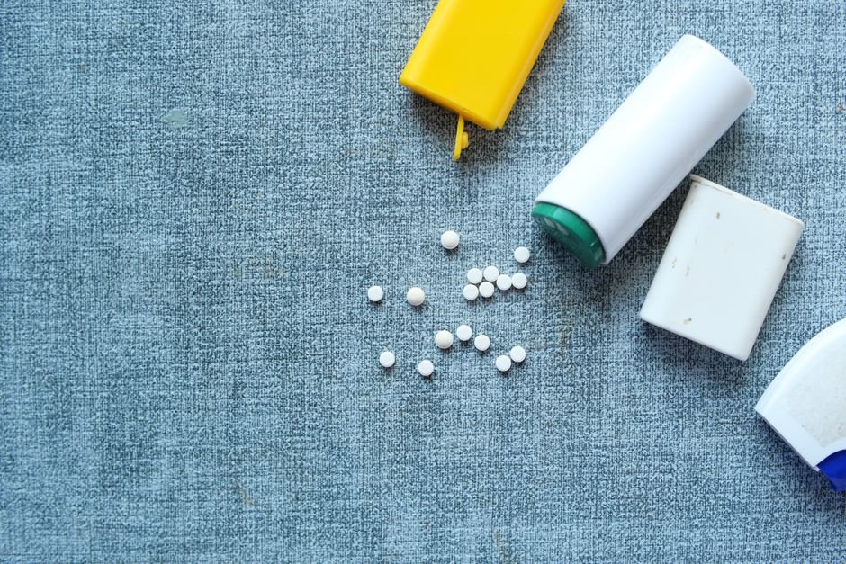 Laxative tablets spilled from bottle