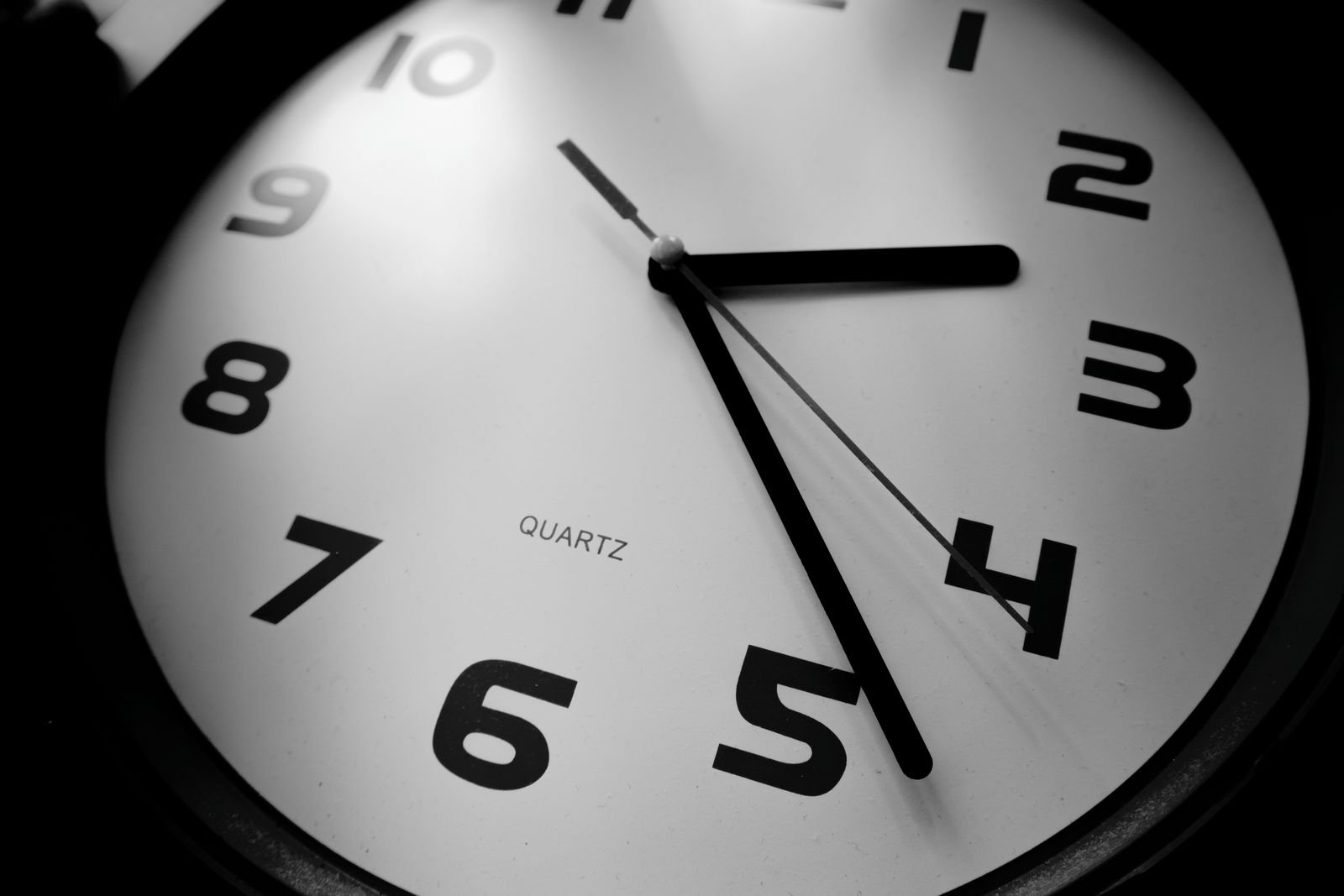 Black and white wall clock, a reminder of the seven day limit for using Preparation H suppositories